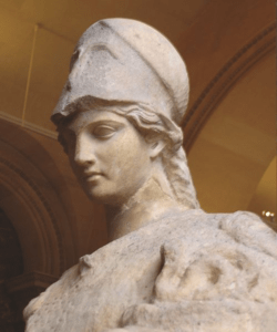 Athena gudinna för visdom, hantverk och krigföring (Minerva)