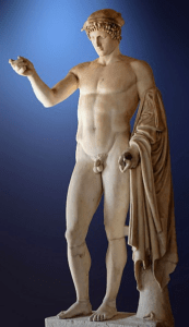 Hermes gud för handel, budbärare och resor (Mercurius)
